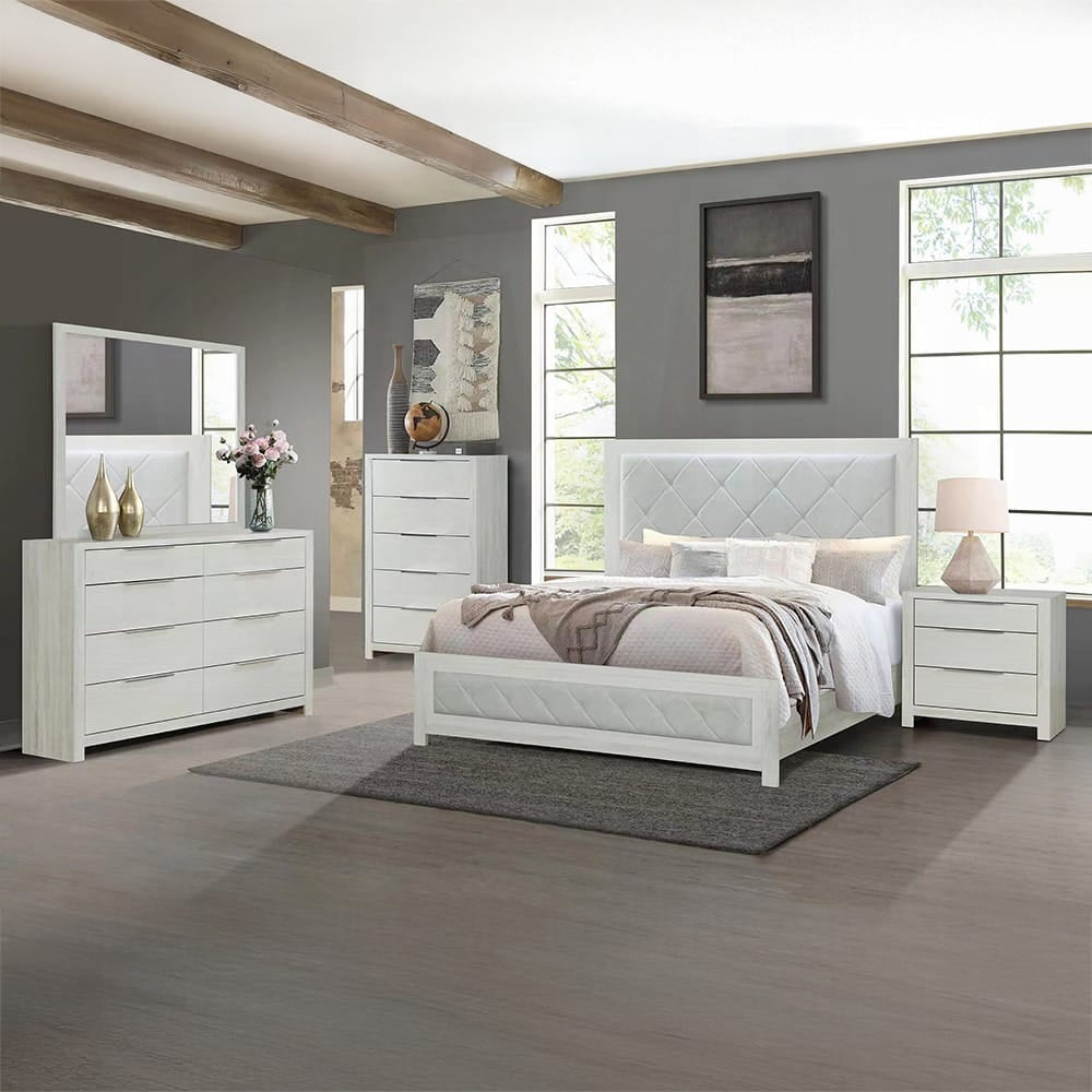 ACME Furniture - Jehoram - Mirror - Beige Linen & Beige  - BD04354 view 5