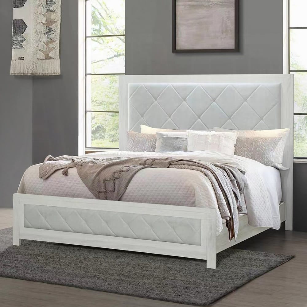 ACME Furniture - Jehoram - Queen Bed - Beige Linen & Beige  - BD04352Q view 4