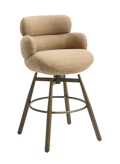 ACME Furniture - Jena - Counter Height Chair w/Swivel - Taupe Chenille & Bronze - DN03808 view 1