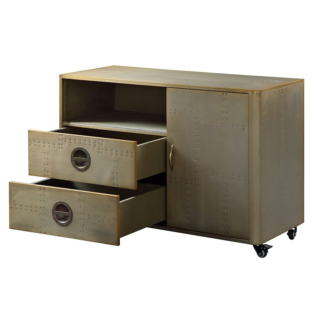 ACME Furniture - Jennavieve - Cabinet - Gold Aluminum - 92551 view 3