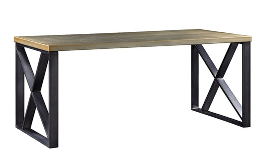 ACME Furniture - Jennavieve Executive Writing Desk - Gold Aluminum - 92550 veiw 1