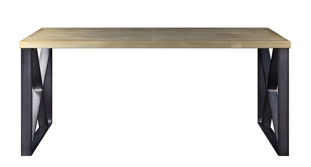 ACME Furniture - Jennavieve Executive Writing Desk - Gold Aluminum - 92550 veiw 2