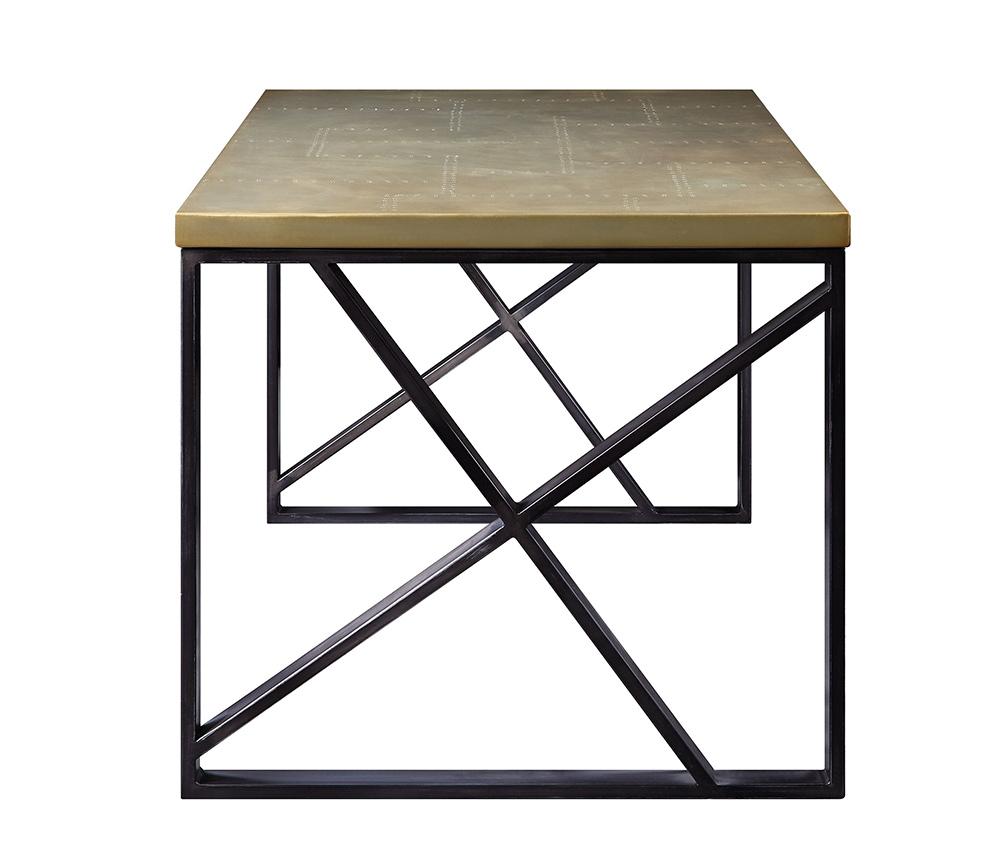 ACME Furniture - Jennavieve Executive Writing Desk - Gold Aluminum - 92550 veiw 5