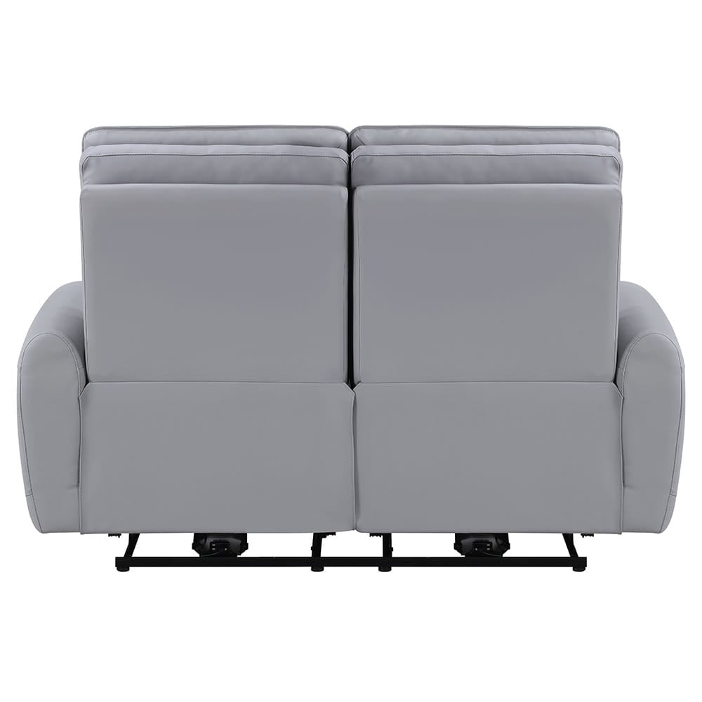 ACME Furniture - Jeromie - Power Motion Loveseat  w/USB Port  - Gray Synthetic Leather - LV03336 view 4