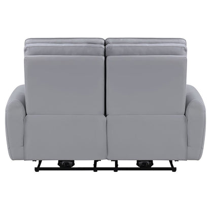 ACME Furniture - Jeromie - Power Motion Loveseat  w/USB Port  - Gray Synthetic Leather - LV03336 view 4