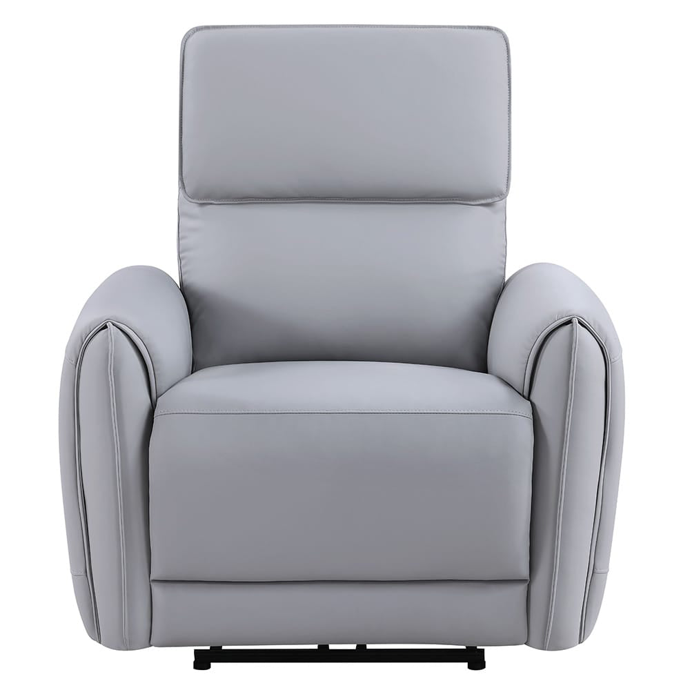 ACME Furniture - Jeromie - Power Motion Recliner  w/USB Port  - Gray Synthetic Leather - LV03337 view 2