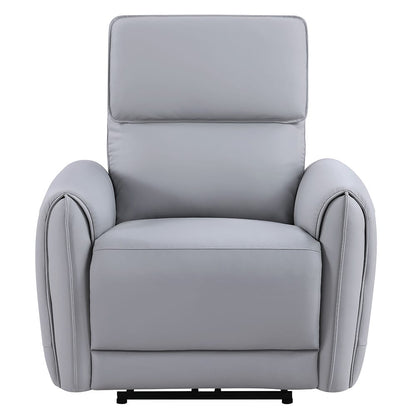 ACME Furniture - Jeromie - Power Motion Recliner  w/USB Port  - Gray Synthetic Leather - LV03337 view 2