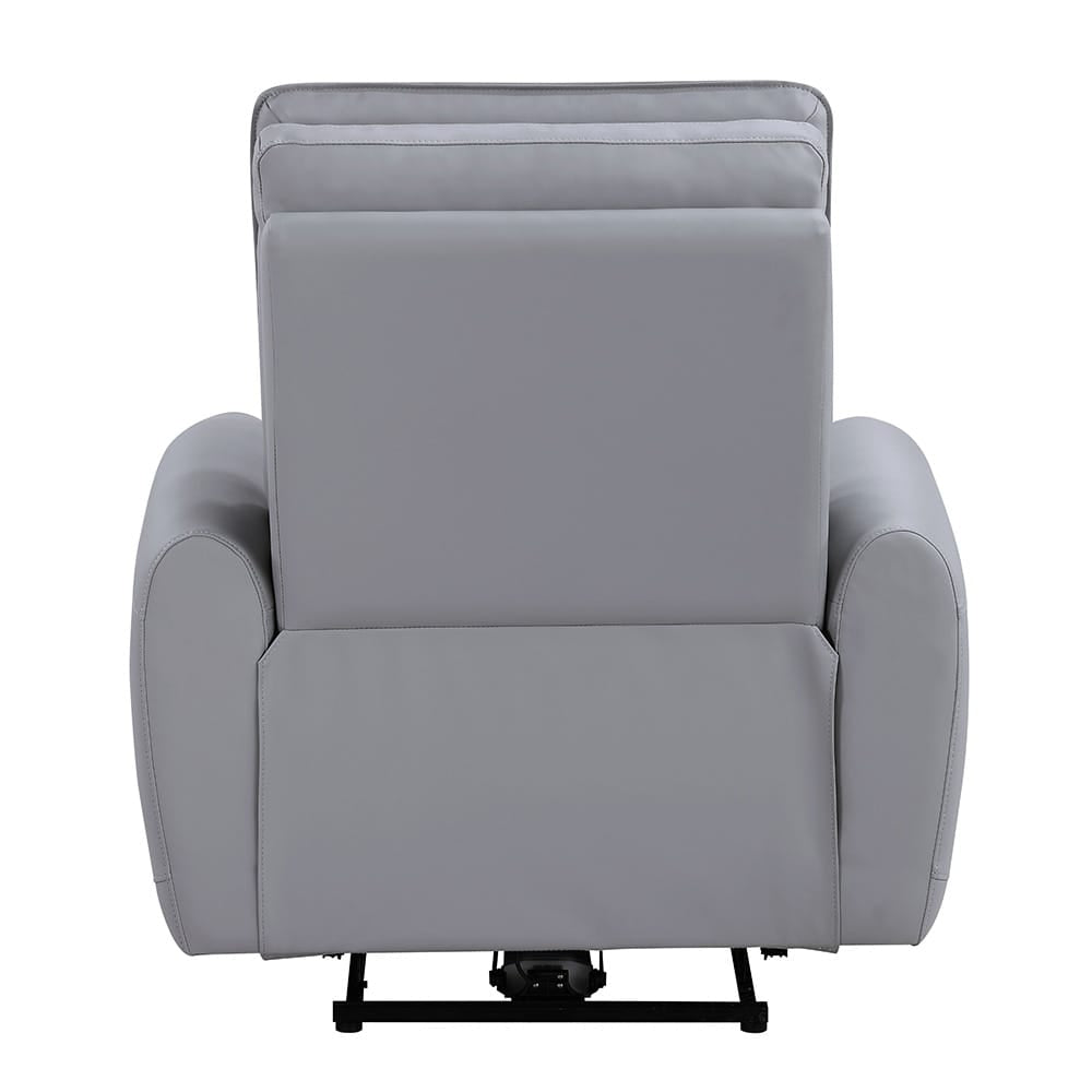 ACME Furniture - Jeromie - Power Motion Recliner  w/USB Port  - Gray Synthetic Leather - LV03337 view 4
