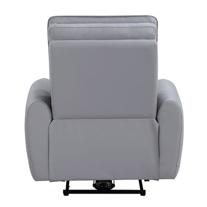 ACME Furniture - Jeromie - Power Motion Recliner  w/USB Port  - Gray Synthetic Leather - LV03337 view 4
