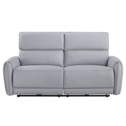 ACME Furniture - Jeromie - Power Motion Sofa  w/USB Port  - Gray Synthetic Leather - LV03335 view 2