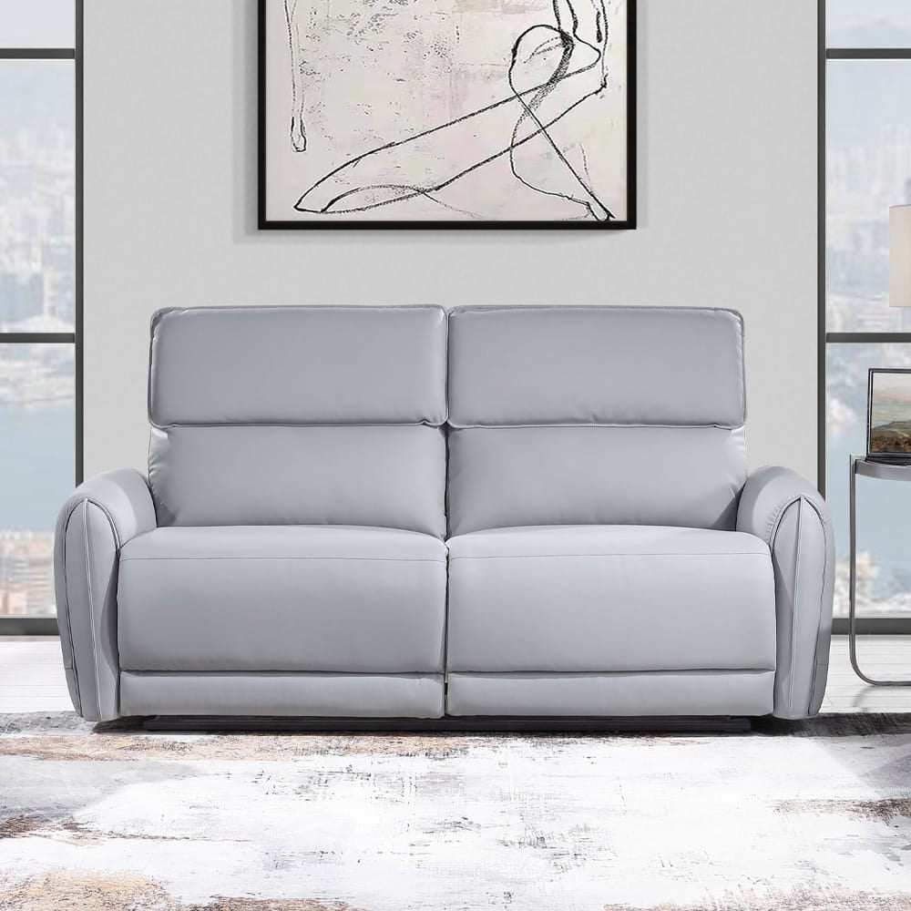 ACME Furniture - Jeromie - Power Motion Sofa  w/USB Port  - Gray Synthetic Leather - LV03335 view 7