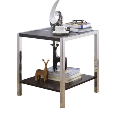 ACME Furniture - Jethro - End Table - Espresso & Chrome - 84647 view 1