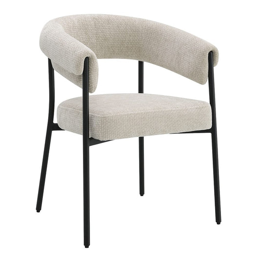 ACME Furniture - Jirina - Arm Chair (Set of 2) - Beige Chenille & Black  - DN03676 view 1