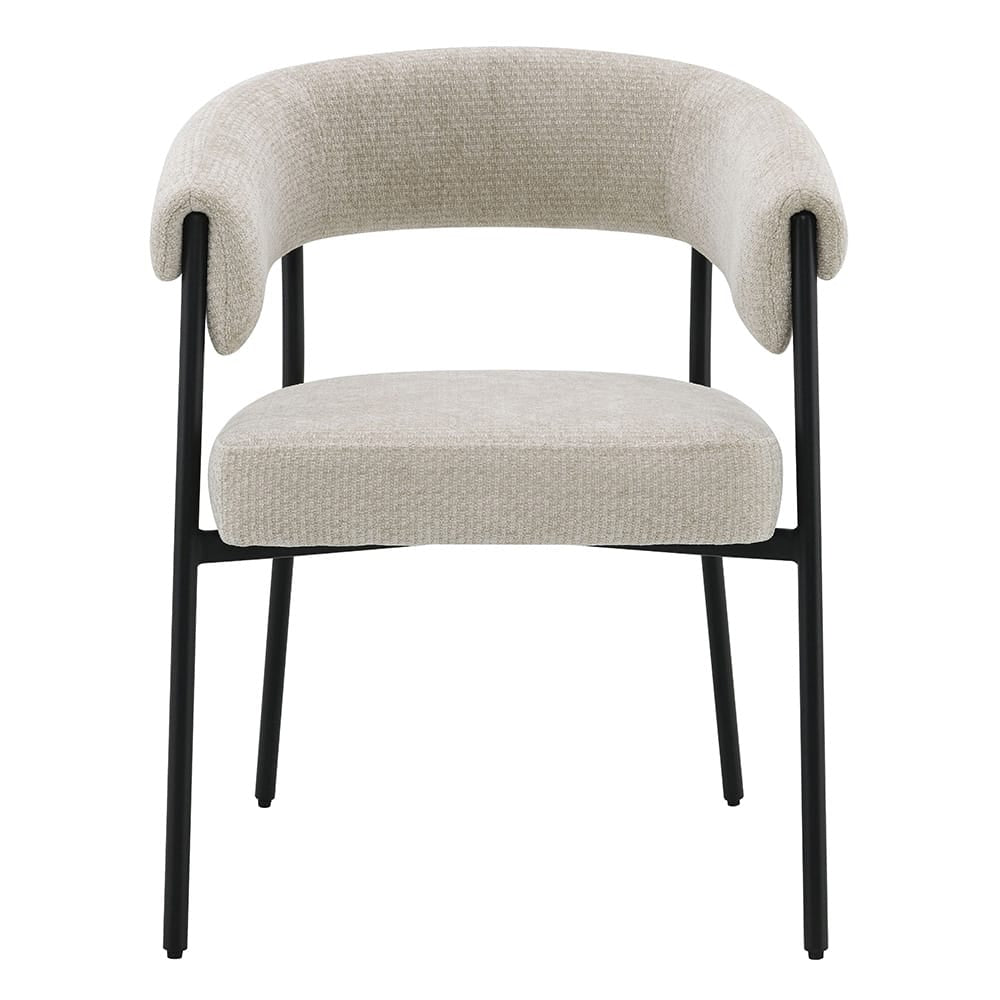 ACME Furniture - Jirina - Arm Chair (Set of 2) - Beige Chenille & Black  - DN03676 view 2