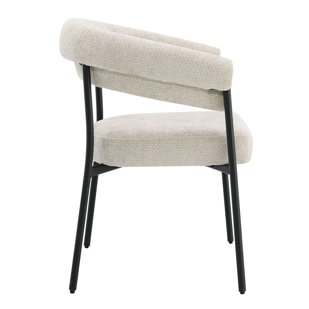 ACME Furniture - Jirina - Arm Chair (Set of 2) - Beige Chenille & Black  - DN03676 view 3