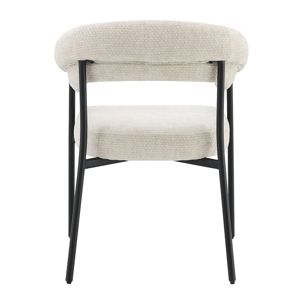 ACME Furniture - Jirina - Arm Chair (Set of 2) - Beige Chenille & Black  - DN03676 view 4