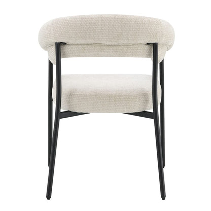 ACME Furniture - Jirina - Arm Chair (Set of 2) - Beige Chenille & Black  - DN03676 view 4