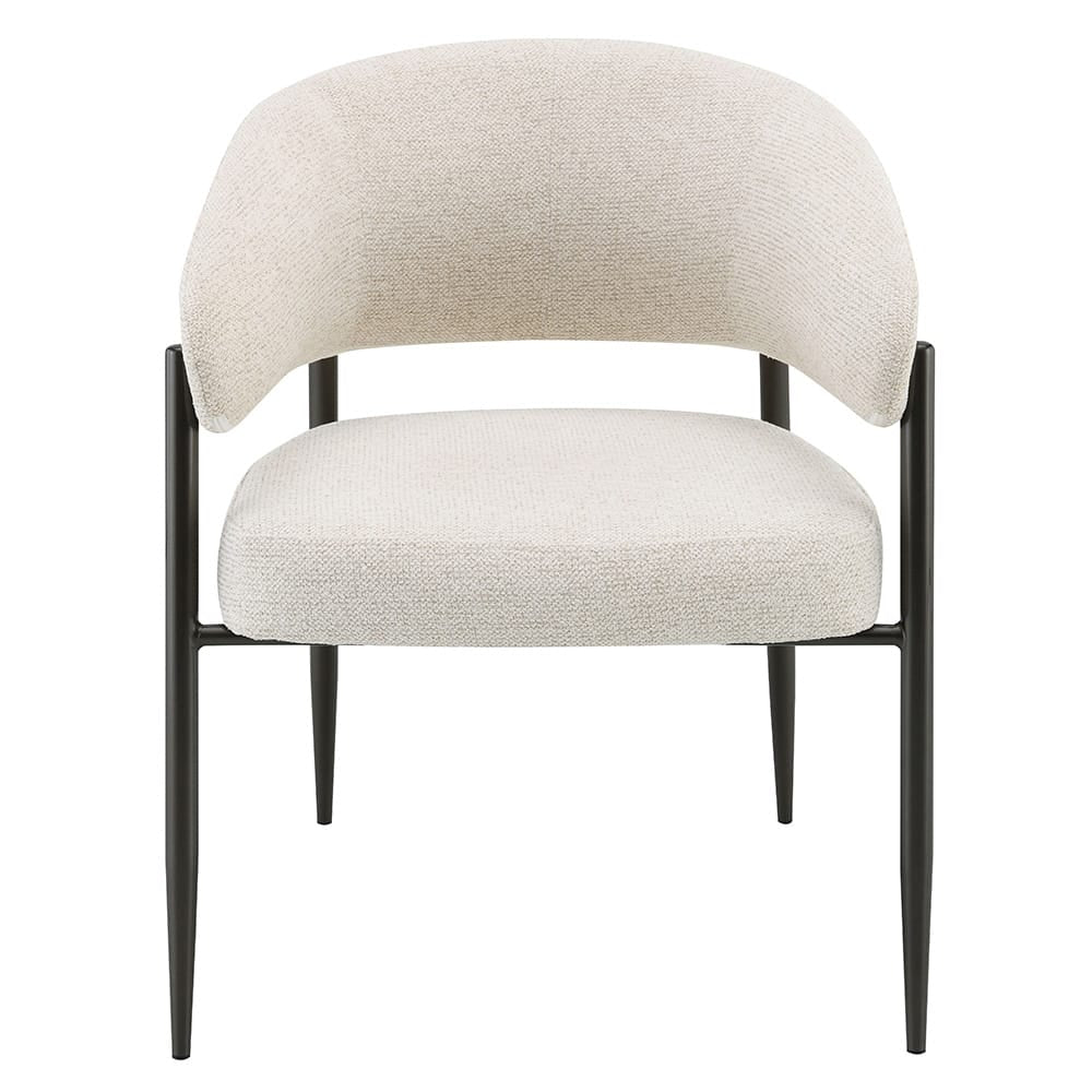 ACME Furniture - Jirina - Arm Chair (Set of 2) - Beige Chenille & Black  - DN03679 view 2