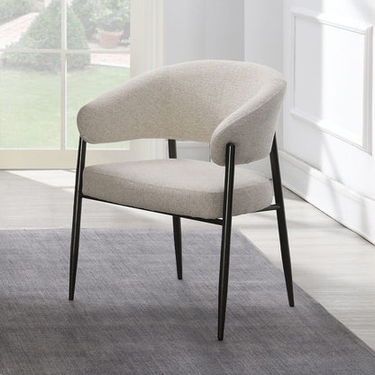 ACME Furniture - Jirina - Arm Chair (Set of 2) - Beige Chenille & Black  - DN03679 view 5