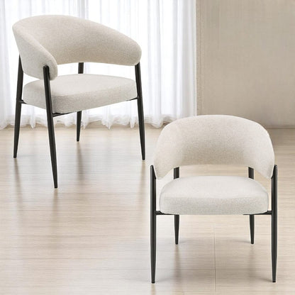 ACME Furniture - Jirina - Arm Chair (Set of 2) - Beige Chenille & Black  - DN03679 view 6