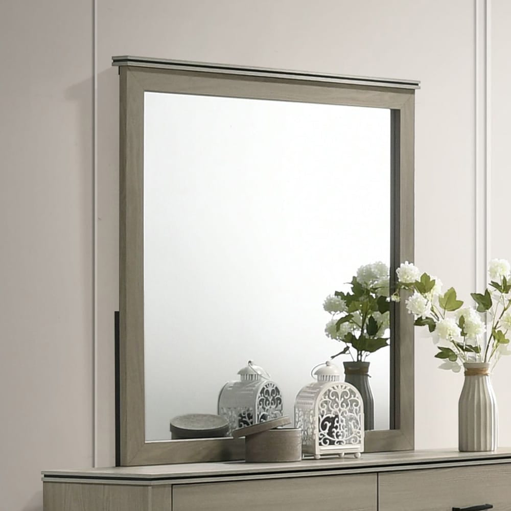 ACME Furniture - Joanna - Mirror - Weathered Gray  - BD05144 view 2