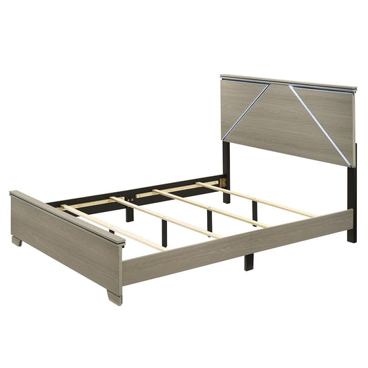 ACME Furniture - Joanna - Queen Bed w/LED - Weathered Gray  - BD05142Q view 1