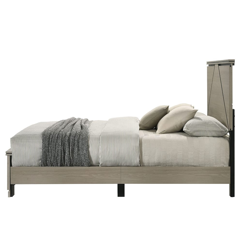 ACME Furniture - Joanna - Queen Bed w/LED - Weathered Gray  - BD05142Q view 3
