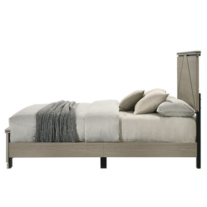 ACME Furniture - Joanna - Queen Bed w/LED - Weathered Gray  - BD05142Q view 3