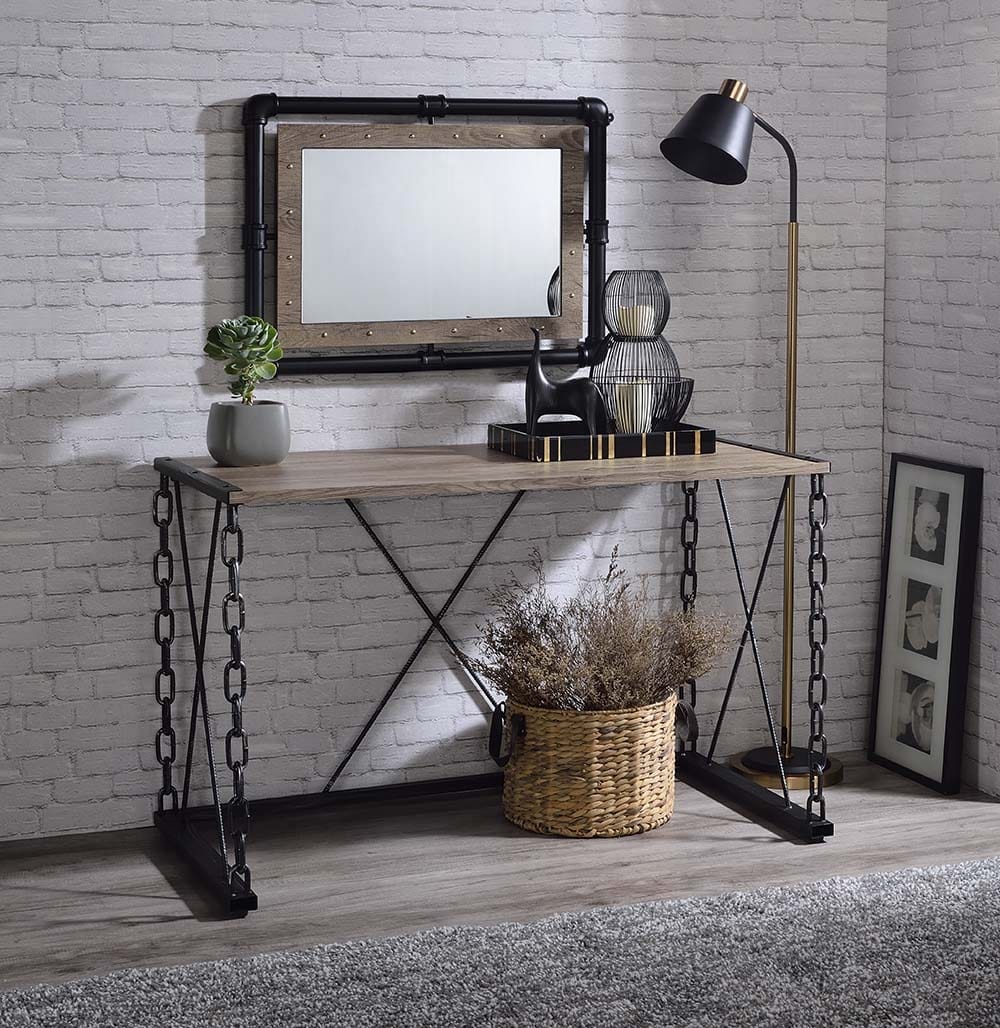ACME Furniture - Jodie Console Table - Rustic Oak & Antique Black - AC00905 view 5