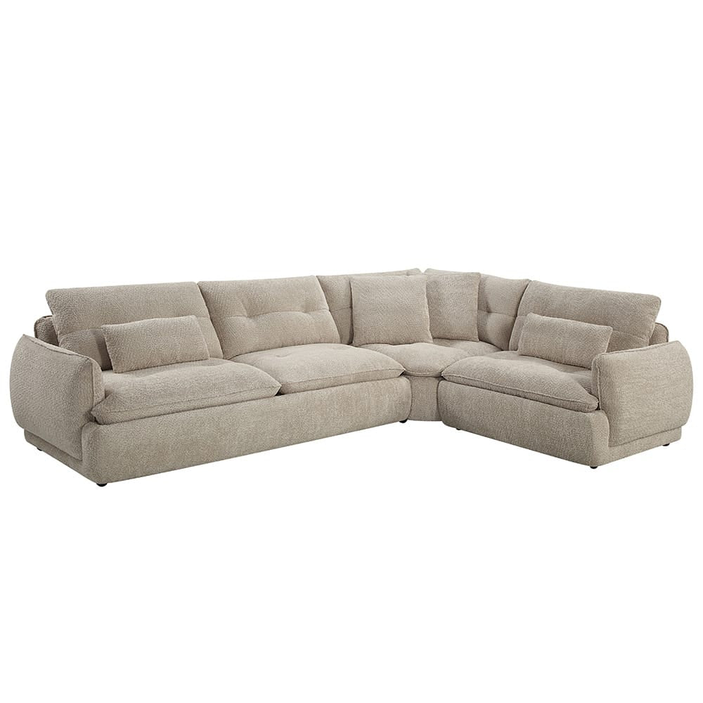 ACME Furniture - Jonina - Sectional Sofa w/4 Pillows - Beige Chenille - LV04840 view 1