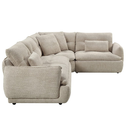 ACME Furniture - Jonina - Sectional Sofa w/4 Pillows - Beige Chenille - LV04840 view 3