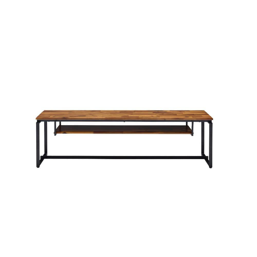 ACME Furniture - Jurgen - TV Stand - Oak & Black Metal - 91375 view 2