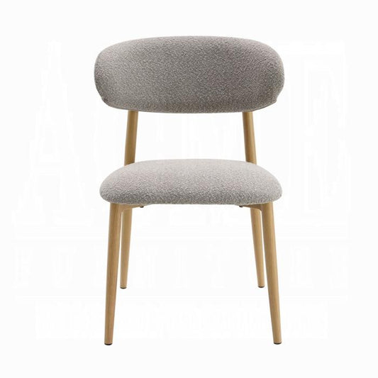 ACME Furniture - Kacey Side Chair (Set of 2) - Gray Boucle & Natural Finish - DN03716 view 2