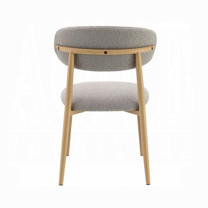 ACME Furniture - Kacey Side Chair (Set of 2) - Gray Boucle & Natural Finish - DN03716 view 4