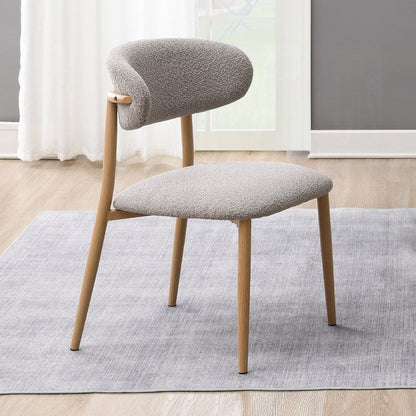 ACME Furniture - Kacey Side Chair (Set of 2) - Gray Boucle & Natural Finish - DN03716 view 5
