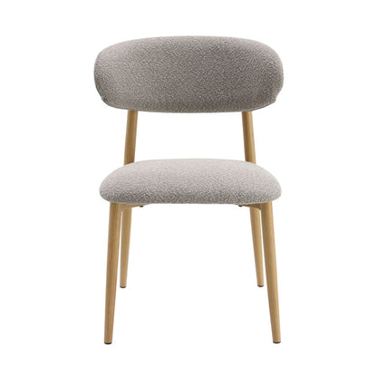 ACME Furniture - Kacey - Side Chair (Set of 2) - Gray Boucle & Natural  - DN03716A view 2