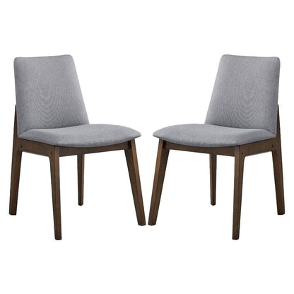 ACME Furniture - kaela Side Chair (Set of 2) - Light Gray Fabric & Walnut Finish - DN02926 view 1