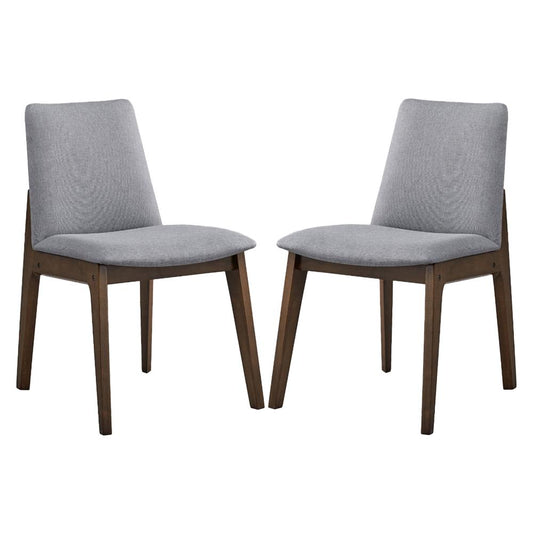 ACME Furniture - kaela Side Chair (Set of 2) - Light Gray Fabric & Walnut Finish - DN02926 view 1