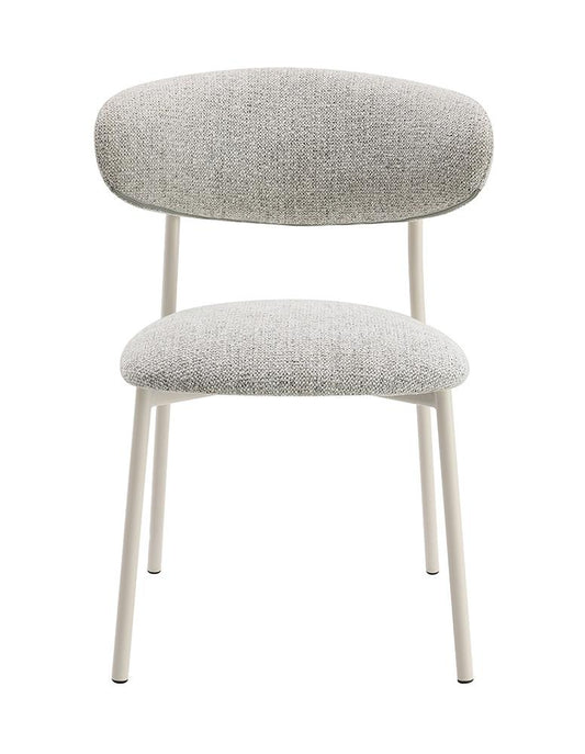 ACME Furniture - Kalam Side Chair (Set of 2) - Gray Fabric & Beige Finish - DN02706 view 2