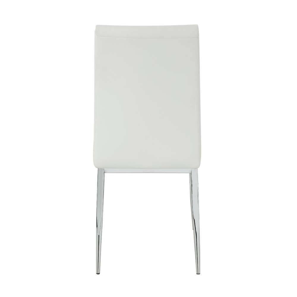 ACME Furniture - Kamaile Side Chair (Set of 2) - Beige Synthetic Leather & Chrome - DN02134 view 4