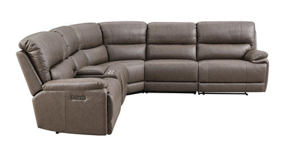 ACME Furniture - Kantu Motion Sectional Sofa - Brown Synthetic Leather - LV04270 veiw 4