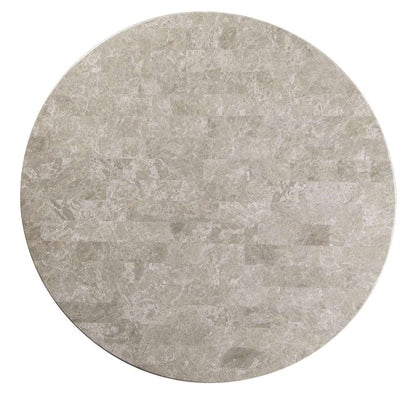 ACME Furniture - Karsen Round Dining Table - Natural Marble & Rustic Oak - DN01449 view 3