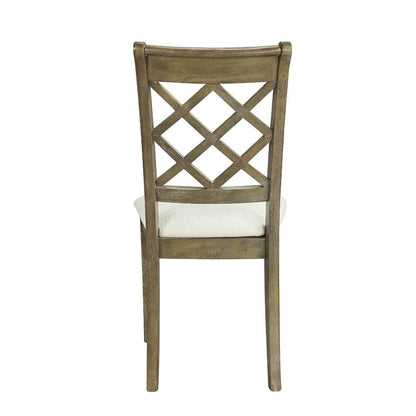 ACME Furniture - Karsen Side Chair (Set of 2) - Beige Linen & Rustic Oak - DN01450 view 4