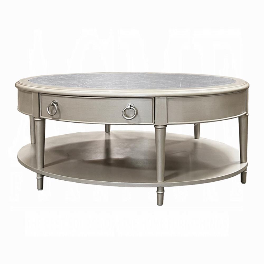 ACME Furniture - Kasa Coffee Table - Sintered Stone & Champagne - LV01502 veiw 1