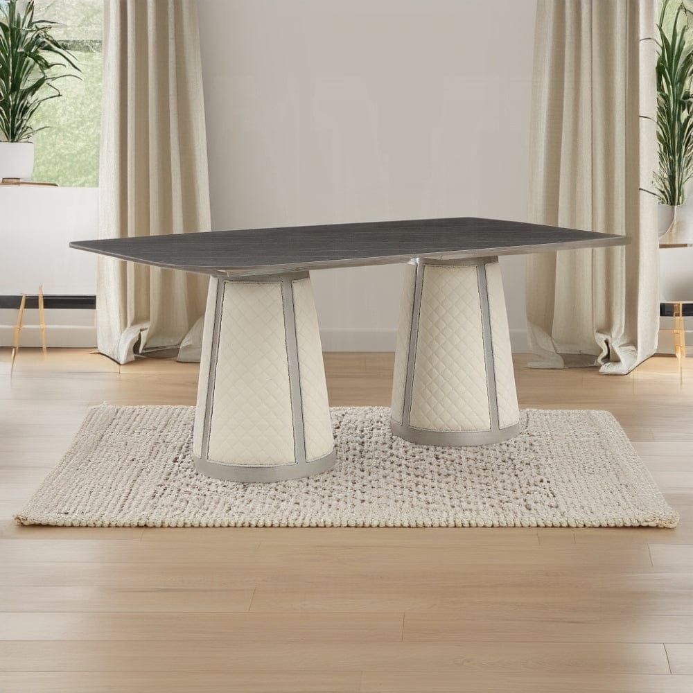 ACME Furniture - Kasa Dining Table - Sintered Stone Top & Champagne Finish - DN02011 view 5