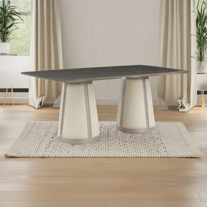 ACME Furniture - Kasa Dining Table - Sintered Stone Top & Champagne Finish - DN02011 view 5