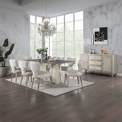 ACME Furniture - Kasa Side Chair (Set of 2) - Linen & Champagne Finish - DN02012 view 7