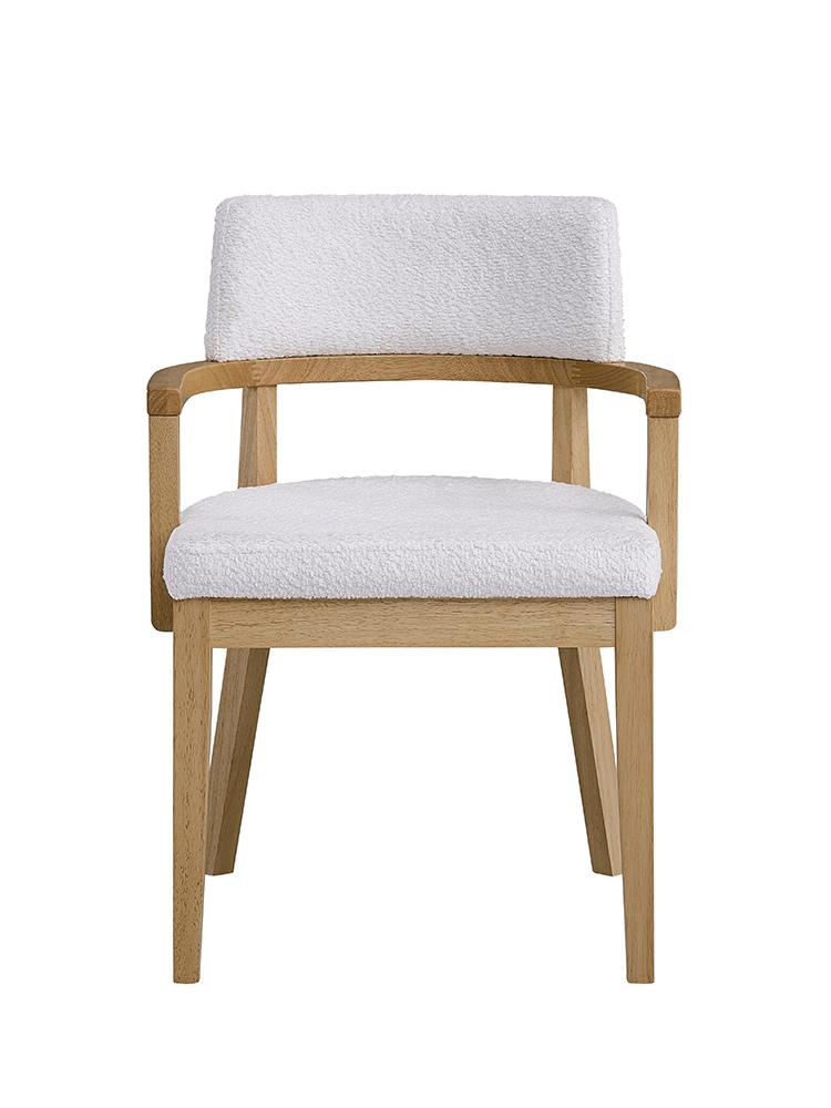 ACME Furniture - Kasem Side Chair(Set of 2) - Gorge Fabric & Oak Finish - DN02616 view 2
