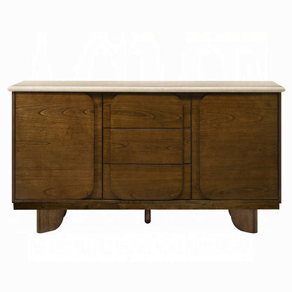 ACME Furniture - Kasha - Server w/Natural Marble Top - Natural Marble & Vintage Oak  - DN04668 view 2