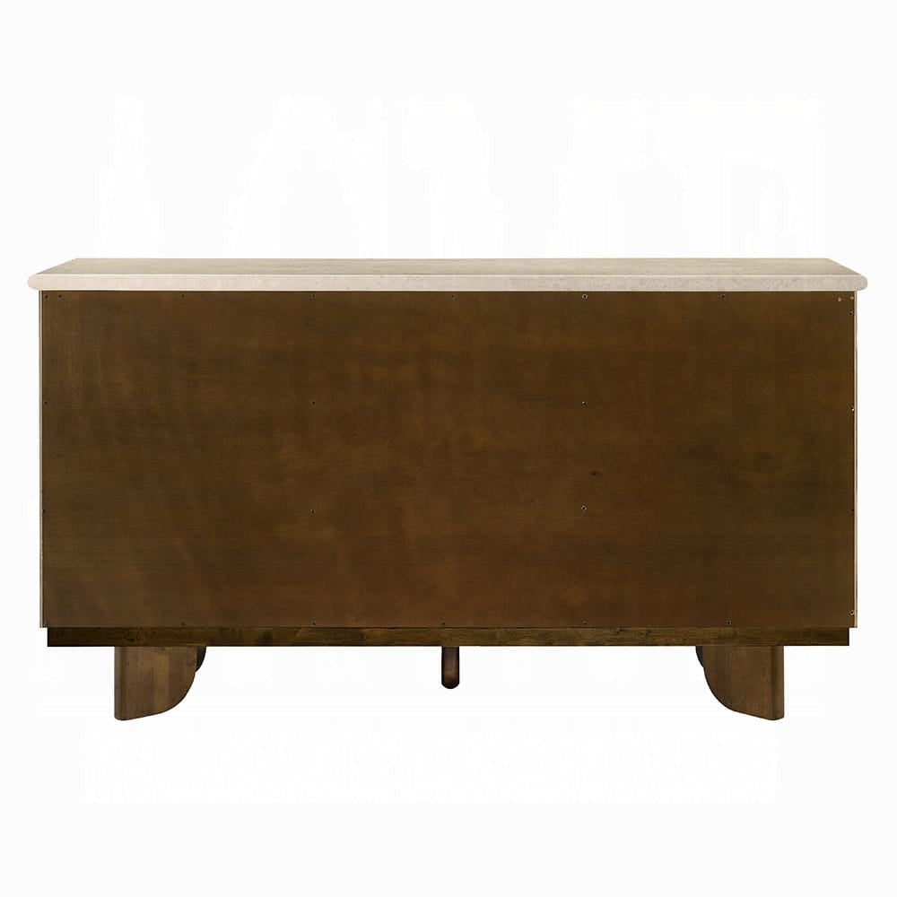 ACME Furniture - Kasha - Server w/Natural Marble Top - Natural Marble & Vintage Oak  - DN04668 view 4